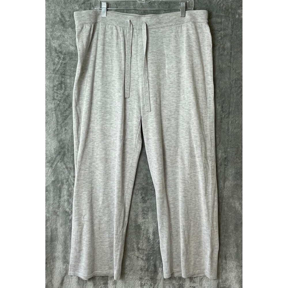Members Mark Cashmere Blend Wide Leg Pants Womens XL X-large‎ Gray Quiet Luxury